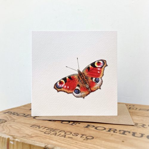 Peacock Butterfly Greetings Card