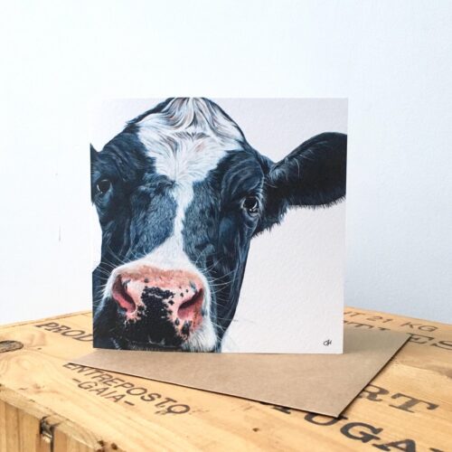 Holstein-Friesian Cow Greetings Card